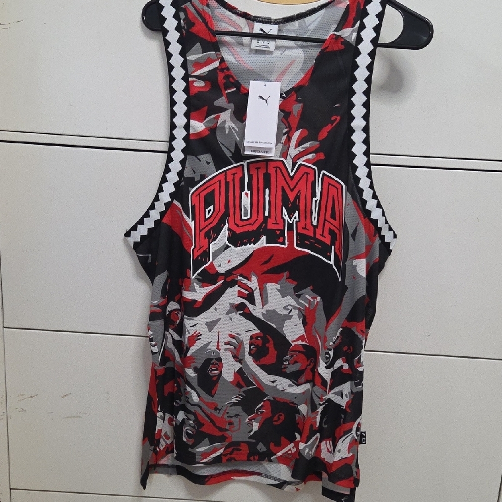 PUMA Men's Rival Rage Mesh Tank Top  New Medium Size